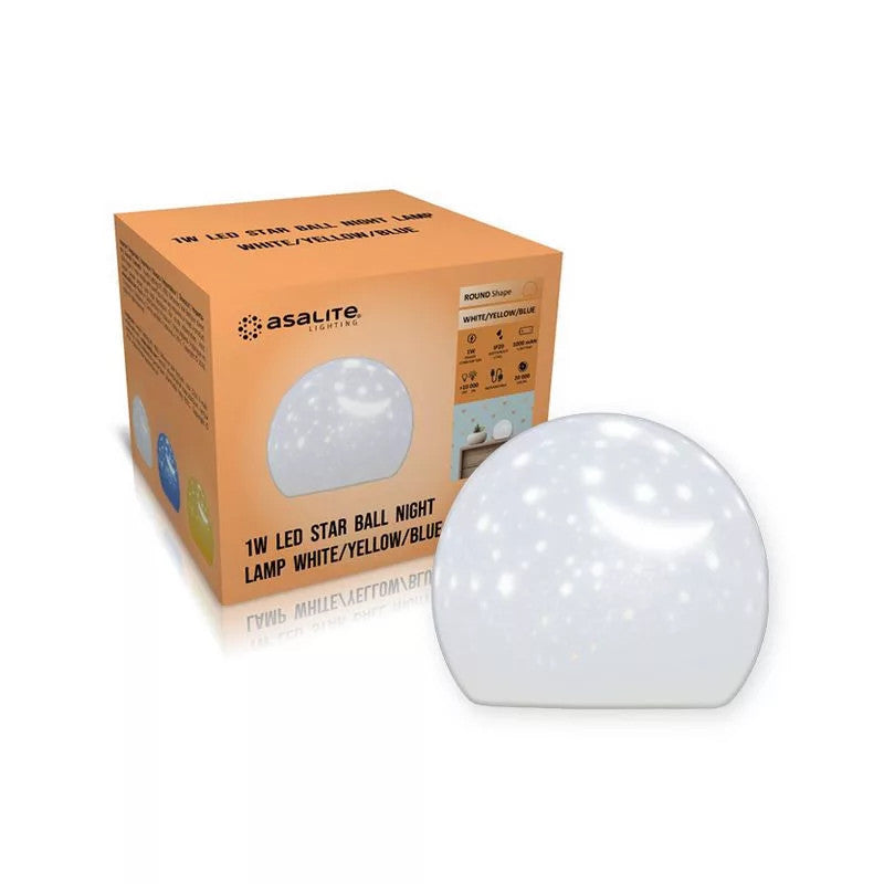 Asalite ASAL0309 Nočna svetilka LED 1W Zvezdna žoga