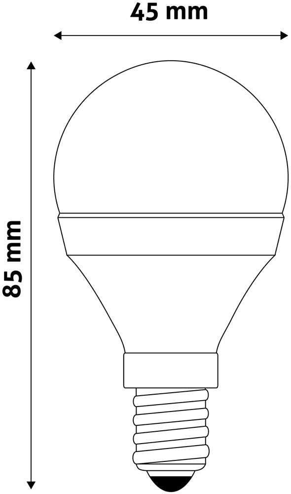 Žarnica mini LED SMD 6,5W E14 4000K 560lm,  LLMG14-6,5W-NW