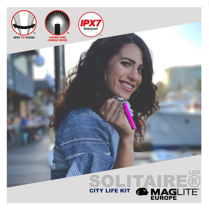Maglite set City Life SX45717L – Mini Pro + Solitaire (Roza)