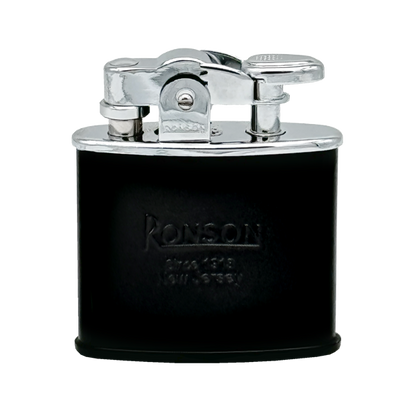 Ronson 210003 Vžigalnik polnilni Nostalgia kremen v črni barvi