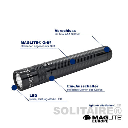 Maglite svetilka LED J3A102L Solitaire 1xAAA, Srebrna