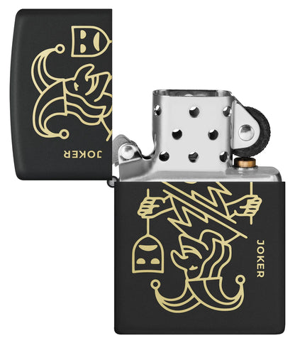 Zippo 46290 vžigalnik Joker Card Black Matte