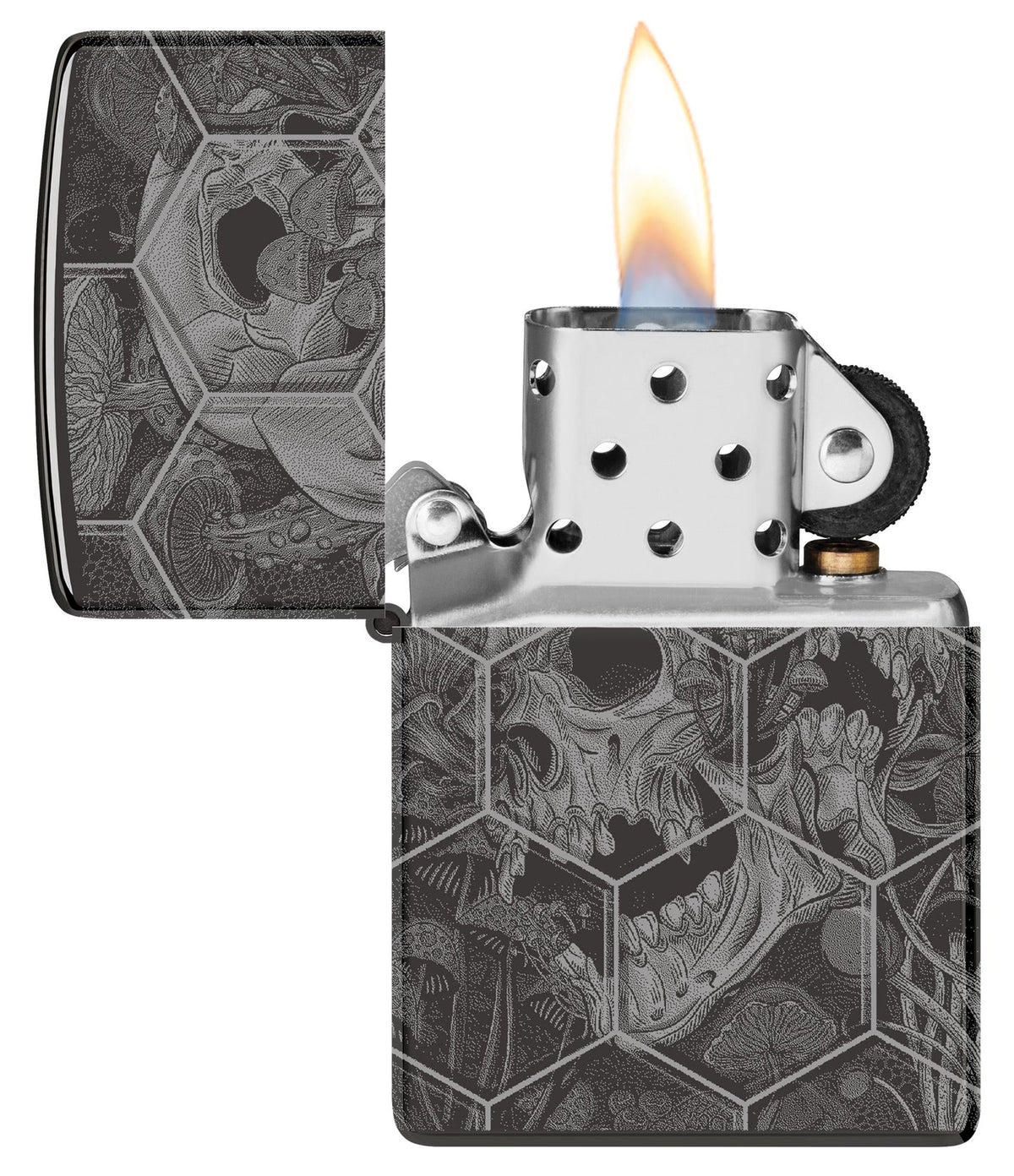 Zippo 46425 vžigalnik Hexagon Trippy Skull