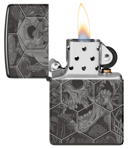 Zippo 46425 vžigalnik Hexagon Trippy Skull