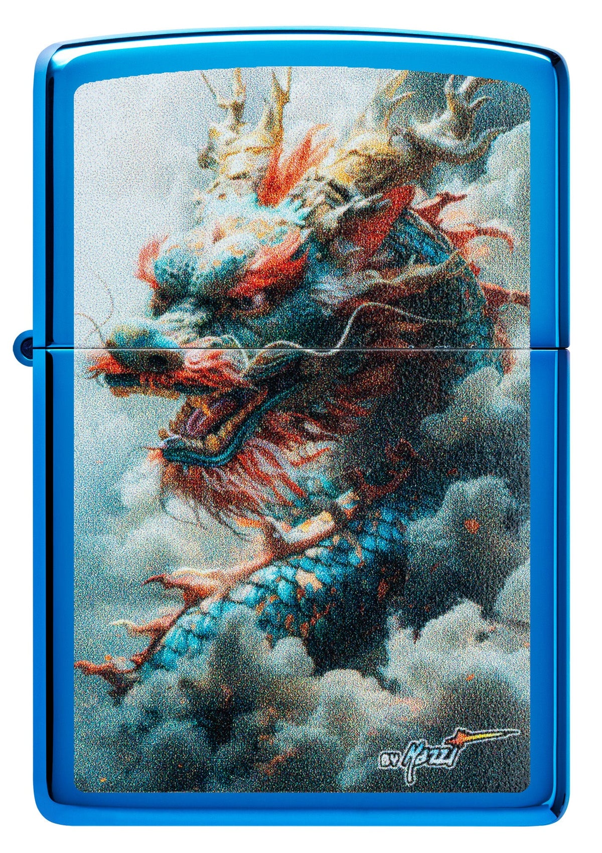 Zippo 46686 vžigalnik Blue Asian Dragon by Mazzi
