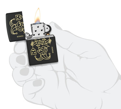 Zippo 46290 vžigalnik Joker Card Black Matte