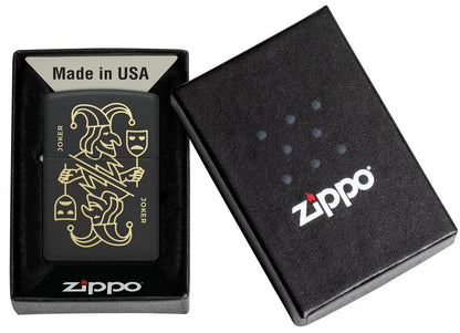 Zippo 46290 vžigalnik Joker Card Black Matte