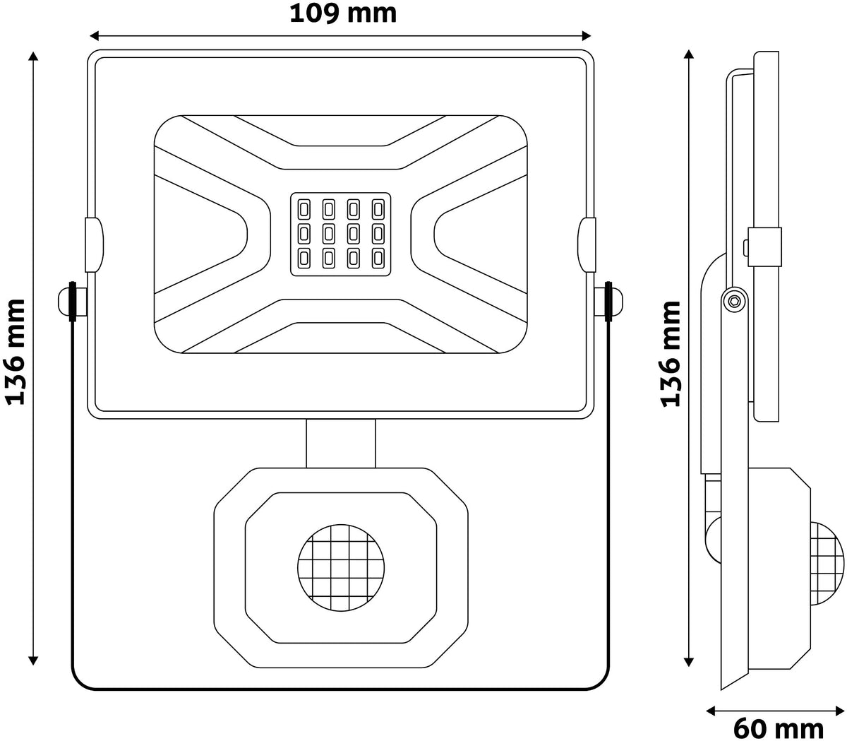 Avide 908984 Reflektor s senzorjem SMD LED 10W NW  800 lm
