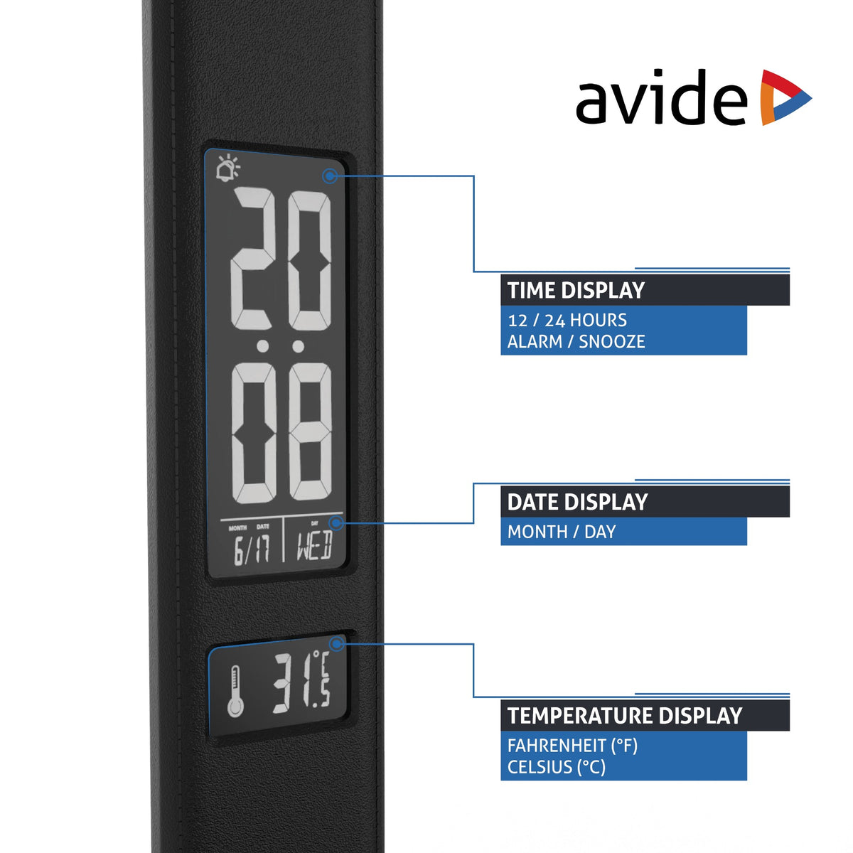 Avide 280614 Svetilka namizna LED Office Leather Calendar