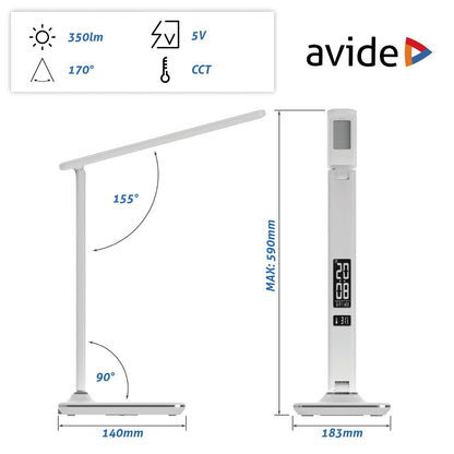 Avide 909400 Svetilka namizna LED Office Leather Calendar 6W CCT 350 lm