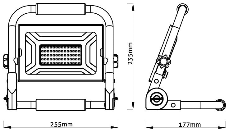 Avide 919744 Reflektor Slim s stojalom SMD LED 50W NW 3250lm
