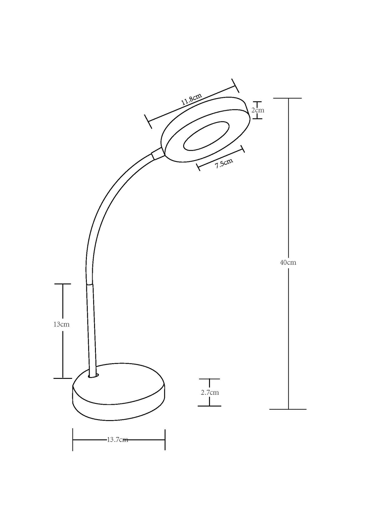 Asalite ASAL0204 Namizna svetilka LED 6W NW 500 lm